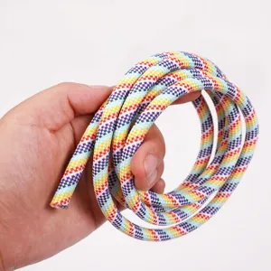 Laniere de telephone coloris 8mm en polyester tisse bracelet croise corde DIY tendance