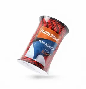 100m 4mm Paracord Red Black Survival Rope Outdoor Camping Craft Cord 328FT Spool