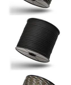 Outdoor survival paracord 12-kernige multifunctionele nylon touw op zwarte spoel