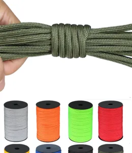 550 paracord 9 strand outdoor camping survival utility rope multi color spool bundle 50m