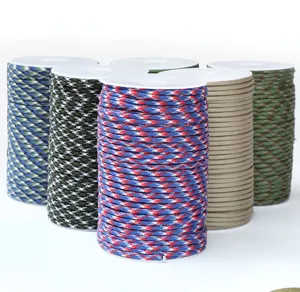 Durable 4mm paracord 7 strands survival rope for outdoor bracelet making 100m spool
