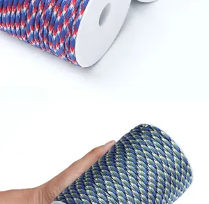 4mm 7-strand paracord survival rope for outdoor camping, hiking, DIY bracelet weaving craft.