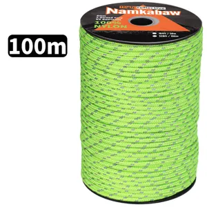 4mm 7-Strand Reflector Paracord 100M Green Camping Tent Outdoor Survival Nylon Rope