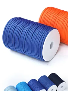 Close-up detail shot of colorful paracord spools showing texture and color options.