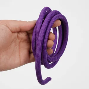 Cordon de téléphone portable tressé en polyester violet de 8 mm pour bricolage.