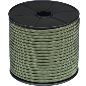 550 paracord military survival camping rope heavy-duty 9-strand green cord 100 meters spool.