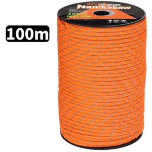 Reflective paracord 4mm 7-strand nylon tent rope 100m detail view for camping outdoor gear.