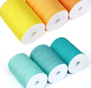Detailed view of 4mm outdoor paracord survival rope spools in various bright vibrant colors.