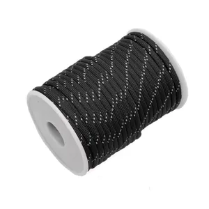 30M 7-Core Reflective Paracord Black Outdoor Camping Tent Rope Survival Bracelet Cord