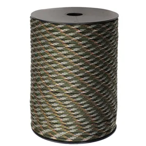 100m 12-core outdoor survival paracord spoel, camouflage tactisch touw voor kamperen.