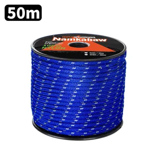 50m Reflective Paracord 4mm 7 Strand Nylon Camping Tent Rope Survival Cord Outdoor