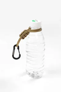 Outdoor paracord waterfles handvat riem met metalen karabijnhaag en duurzame flesdrager