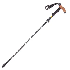 5-teiliger klappbarer Trekkingstock aus Aluminium teleskopierender Wanderstab fur Outdoor Sport