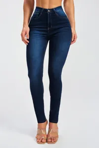 Women's High Waisted Stretchy Skinny Jeans Trendy Slim Fit Denim Pants Spring Casual