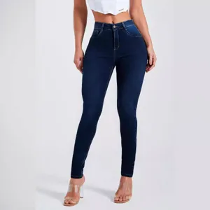 Women high waist skinny stretch denim jeans fashion casual denim pants spring new style
