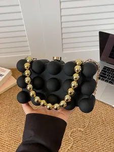 Acryl 3D Blasen Punkt Abend Box Tasche Für Damen Mit Künstlicher Perle Griff Mode Handheld Schulter Handy Tasche