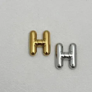 Ciondolo lettera H a palloncino placcato oro 18K braccialetto fai da te collana