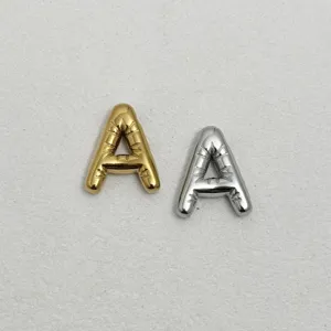 Ciondolo lettera A a palloncino oro e argento per gioielli collana braccialetto DIY