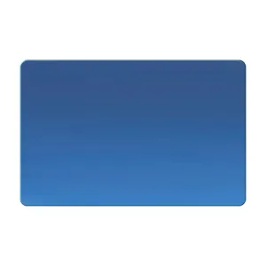 Carte de visite vierge en acier inoxydable gravable au laser carte metallique bleue bijoux.