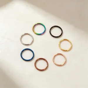 Bague Anneau Uni Minimaliste en Acier Titane Bijou de Doigt Empêchable
