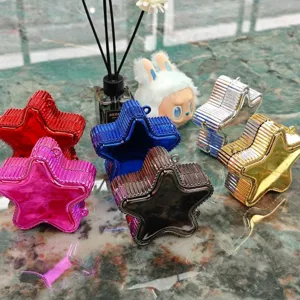 Stylish star shaped acrylic glossy crossbody handbag in multiple shiny metallic colors