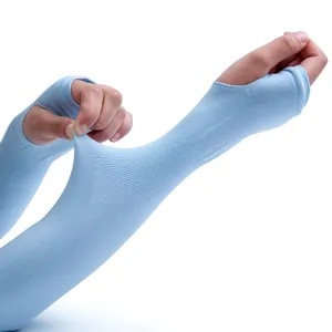 Femmes Hommes Manchons de Protection Solaire UV Refroidissement Bras Trou de Pouce Cyclisme Conduite Sports Nylon