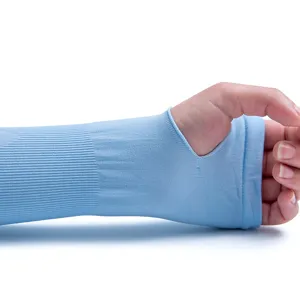 Manchettes de protection solaire en soie glacee cyclisme d'ete respirantes anti UV bras