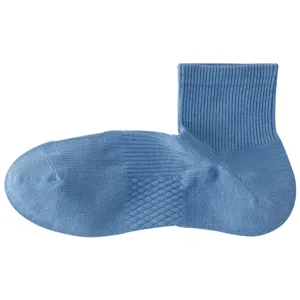 Men's breathable cotton short socks in light blue mesh design, perfect for summer daily wear.
