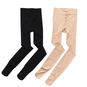 High waist opaque fleece lined tights for women plus size warm winter thermal pantyhose