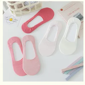 Women summer shallow invisible socks anti-slip breathable thin short socks cute set