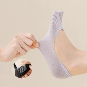 Calzini cinque dita donna estate sottili fantasmini con silicone antiscivolo invisibili