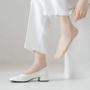 Spring summer women invisible boat socks ice silk thin anti slip shallow socks cotton bottom