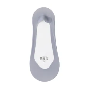 Women ice silk low cut no show boat socks breathable grey invisible sock casual daily wear