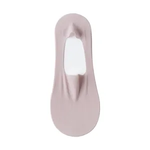 Women ice silk shallow cut invisible boat socks summer thin anti slip solid color