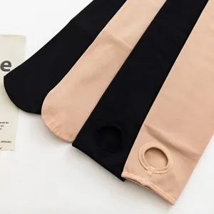 Collants et leggings doublés en polaire pour femmes en noir et nude pour l'hiver quotidien