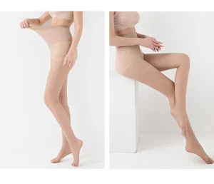 Details of women's 5D sheer nude pantyhose, summer ultra-thin anti-snag seamless tights.