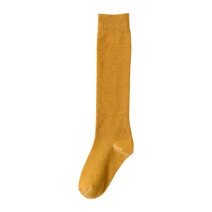 Calze al ginocchio tinta unita da donna primavera estate cotone stile giapponese lunghe