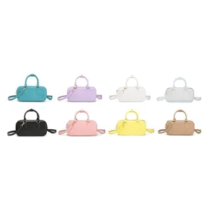 Colección de bolsos Boston de gelatina coloridos para mujer en 8 acabados brillantes