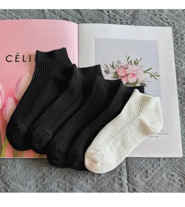 Men solid color short socks breathable cotton ankle socks casual athletic low cut socks comfortable