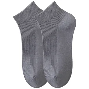 Men's solid color ankle socks summer breathable cotton ribbed socks comfortable athletic socks