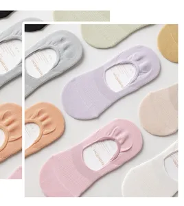 Women breathable mesh invisible boat socks shallow mouth anti slip pure cotton summer socks