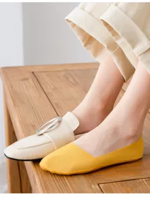 Sommer dünne Damen flache Bootssocken Detailansicht, atmungsaktive Eisseide unsichtbare Socken.