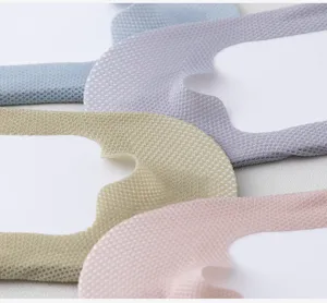 Breathable ice silk mesh detail of women low cut invisible boat socks anti slip design.