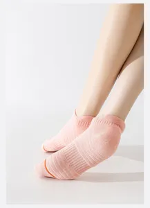 Women athletic sports short socks breathable pink running socks for daily fitness use.