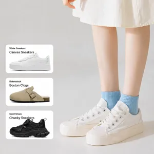 Women cotton summer short socks breathable mesh comfortable non-slip socks daily wear