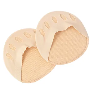 Chaussettes Invisibles à Cinq Orteils en Mélange de Coton pour Femmes Coussinets d'Avant-Pied Antidérapants Respirants Mince Pour Talons Hauts