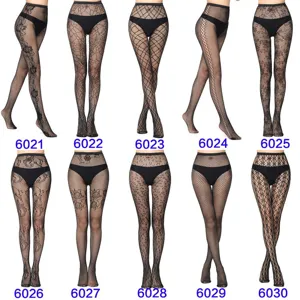 High elasticity jacquard fishnet tights with various chic patterns for women, sexy spring hosiery.