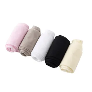 Thin core-spun silk heart mesh girls pantyhose, elastic breathable summer tights for kids.
