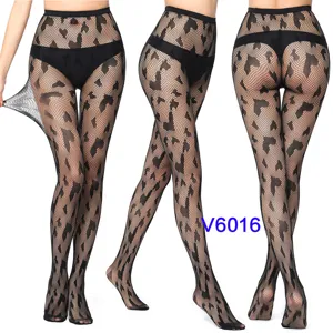 Sexy fishnet stockings for women high waist mesh tights fashion lingerie black pantyhose
