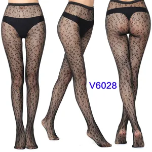 Women sexy black fishnet pantyhose mesh jacquard tights hosiery lingerie shaping